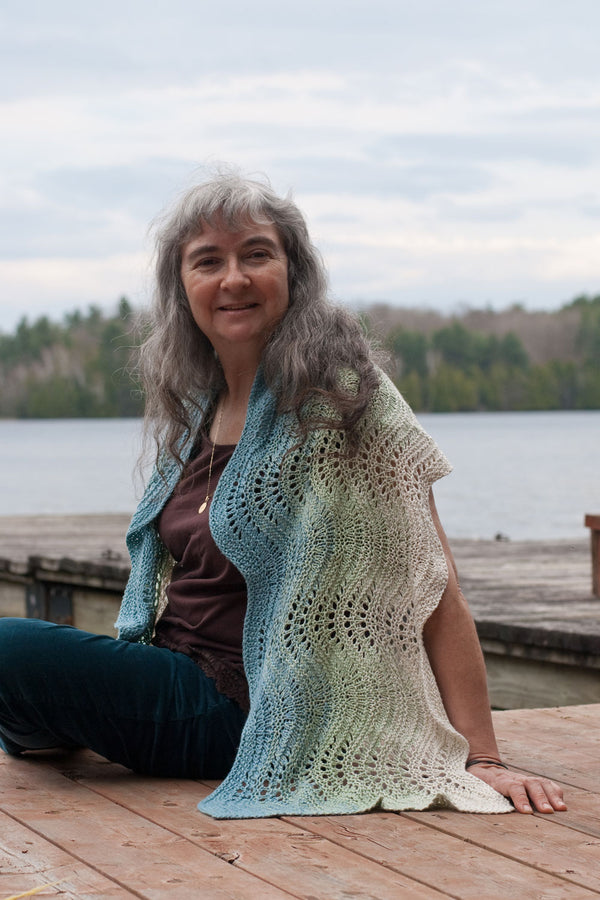 Lakeshore Wrap knitting pattern - Sweet Paprika Designs