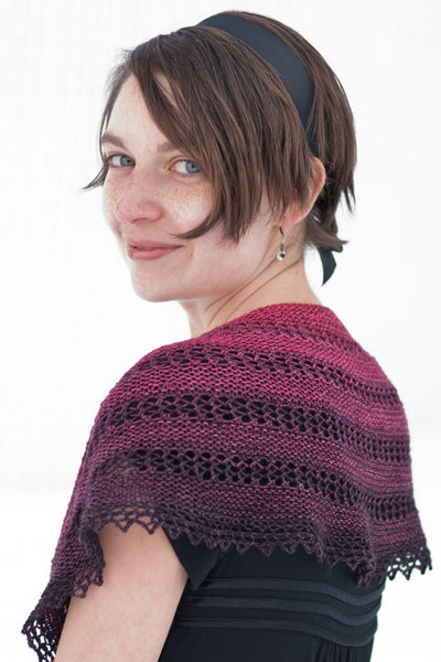 Meandering Pathway shawl knitting pattern - Sweet Paprika Designs